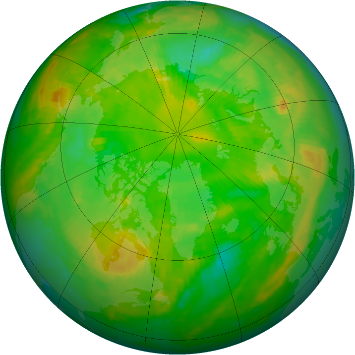 Arctic ozone map for 03 July 1998